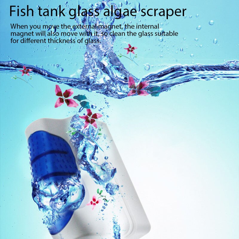 Magnetic Aquarium Tank Cleaner Magnetic Brush Aquarium Tank Fish Tools Floating Glass Algae Cleaning Scraper