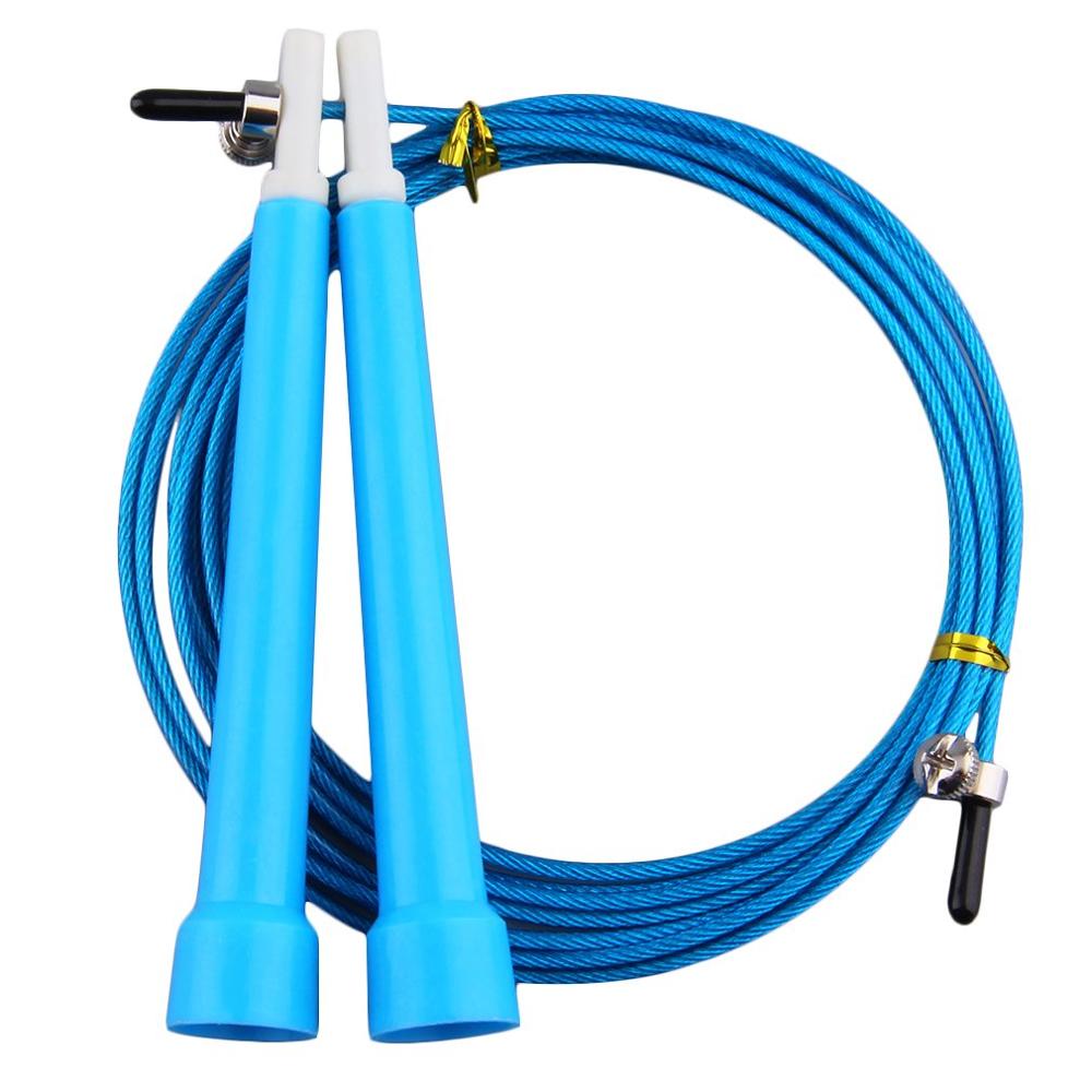 Jump Skipping Ropes Cable Steel Wire Adjustable Fast Speed ABS Handle Flexible Jump Ropes Crossfit Training Boxing Sports Exerci: blue