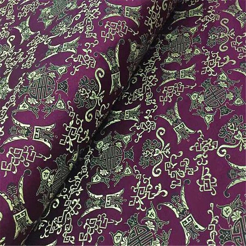 Brokade polyester stof jacquard kinesisk betydning mønster fabrik direkte stof til sofa pude måtte