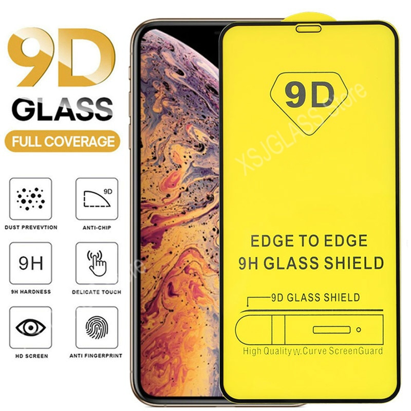 9D Gehard Glas Voor Iphone 11 12 Mini Pro Max Screen Protector Voor Iphone X Xr Xs Max 6 6S 6P 7 8 Plus SE2020 Volledige Cover Glas