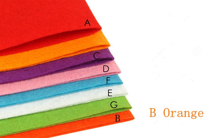 Vilt Stof Vel - 50x40cm - Polyester - Patchwork - voor DIY Knutselen: Oranje