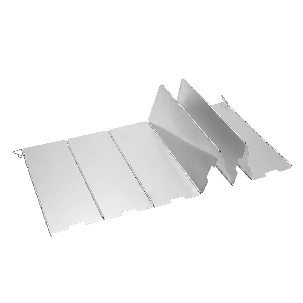 Tomshoo 8 Platen Wind Shield Duurzaam Opvouwbare Outdoor Koken Fornuis Gasfornuis Voorruit Screen Camping Kookgerei Apparatuur