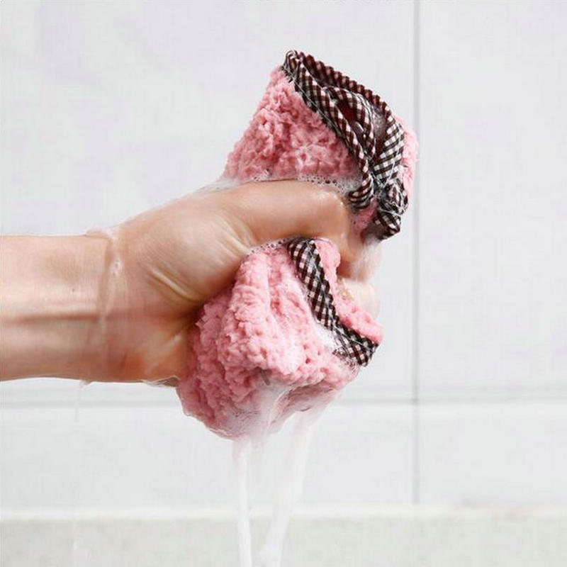 Coral Fleece Handable Handdoek Badkamer Keuken Handdoek Absorberend Doekje Pluche Handdoek