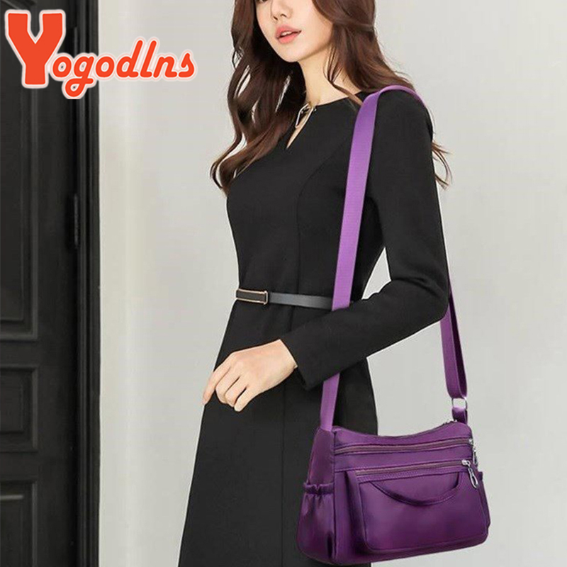 Yogodlns Mode Oxford Vrouwen Crossbody Tas Reizen Schoudertas Toevallige Handtas Solid Rits Messenger Bag Voor Moeder Arrivel