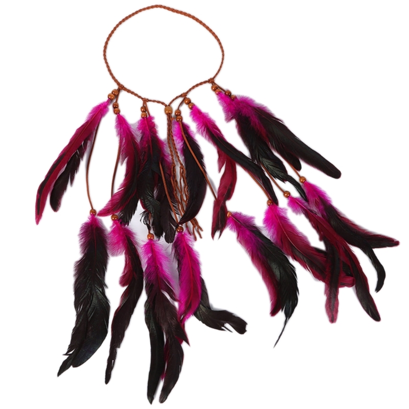 Native American Headdress Boho Feathers Headbands Indian Headpiece Feathers Headpiece Boho Headpiece Hippie Jewelry: Blue