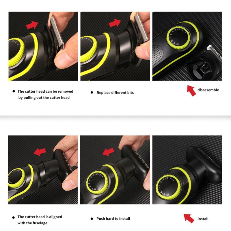 Kemei km -696 5 in 1 multifunctionele tondeuse, elektrische baardtrimmer, tondeuse