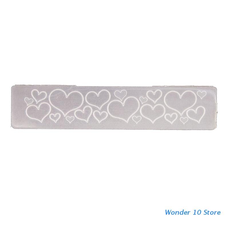 Heart Plastic Embossing Folder Stencil Template DIY Craft Making Pattern Background Paper Cards Scrapbooking Album Decor