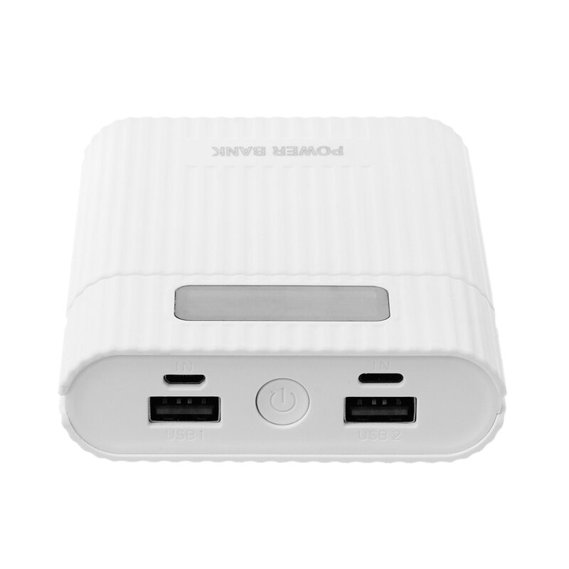 Anti-Reverse 18650 Battery DIY Power Bank Box LCD Display Dual USB Charger Light