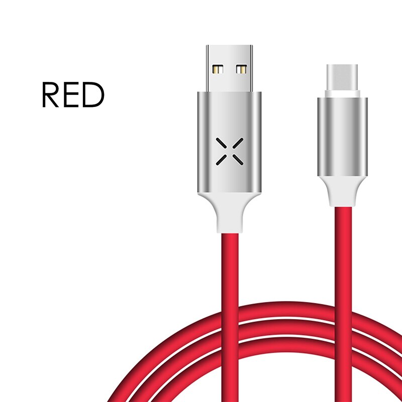 Voice Control USB Kabel - 1m Lichtgevende Oplaadkabel met LED voor Type-C, Micro USB, iPhone: Rood / Voor micro