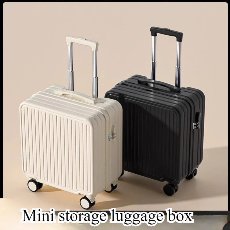 Mini Storage Travel Case with Wheels , TSA Approved Cabin Bag, Lightweight Password Lock Suitcase for Airplane, Home & Office