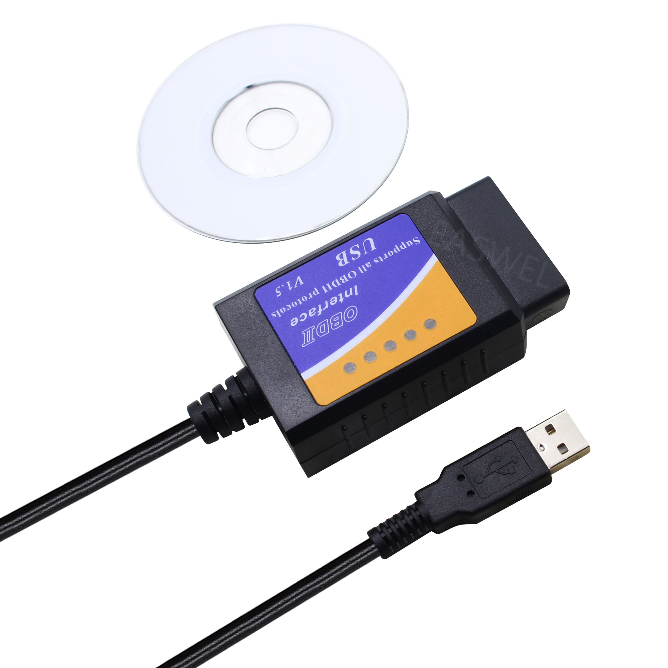 ELM327 v1.5 USB OBD2 Car Scanner Adapter For Renault Megane II 2005 (ISO)