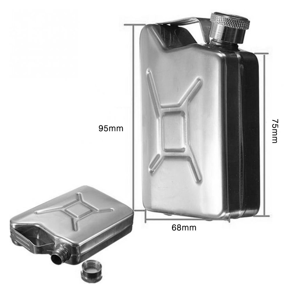 5 oz Jerrycan Oil Jerry Can Liquor Hip Flask Wine Pot Stainless Steel Jerrican Fuel Petrol Gasoline Can