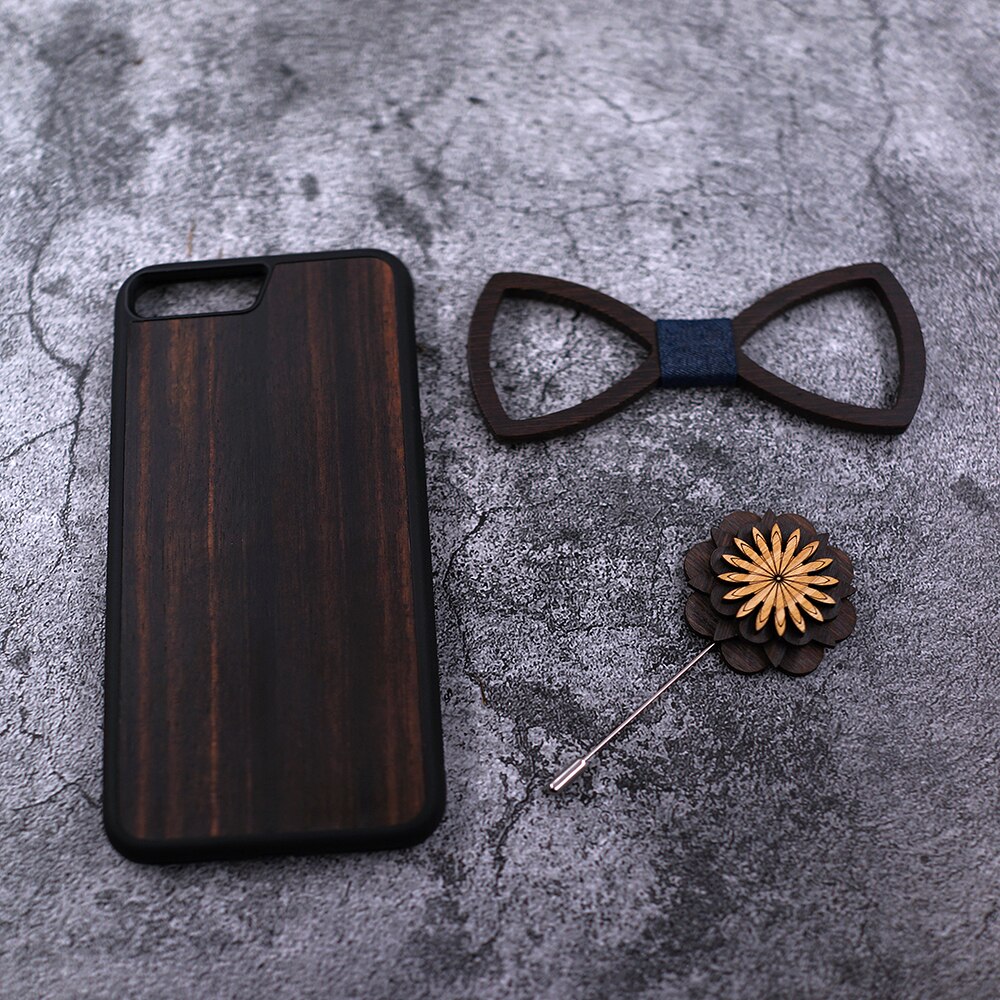 Thin Wood Case For iPhone 7 8 6 6s Plus SE 2 Wooden Cover Name engraving For iPhone X Xs 11 Pro Max XR Black Rosewood