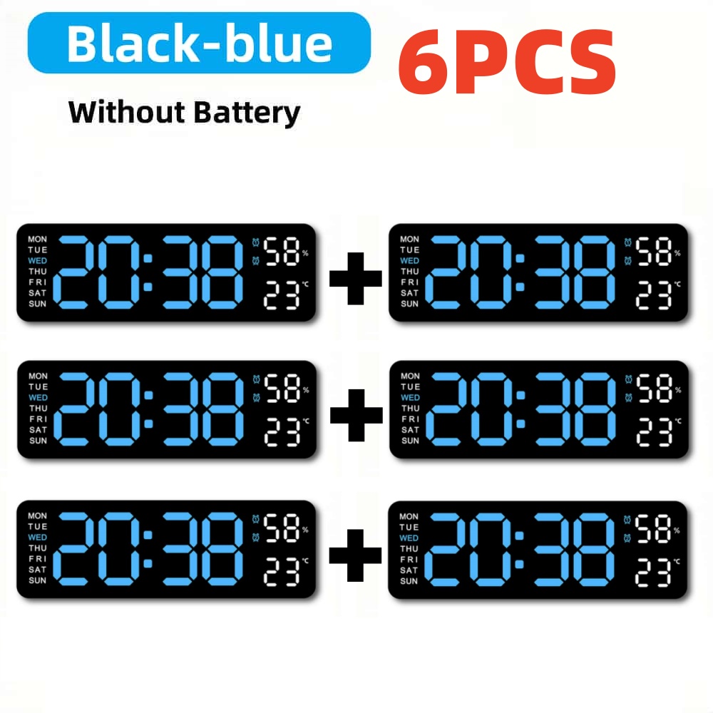 Clock Timer /kitchen/Learning Timer - Battery & USB Powered Dual Alarm Clock ，Temperature， Calendar, Auto-Dim: Orange