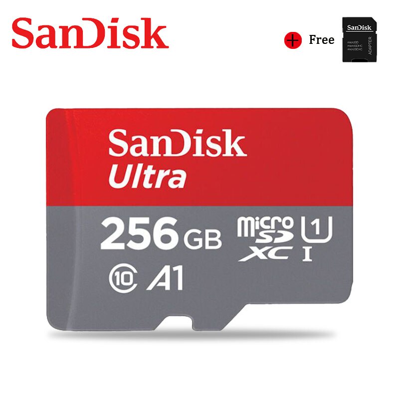 SanDisk Memory Card A1 400GB 256GB 200GB 128GB 64GB Micro sd card Class10 32GB 16GB Memory Microsd TF/SD Flash Card smartphone: 256GB Adp