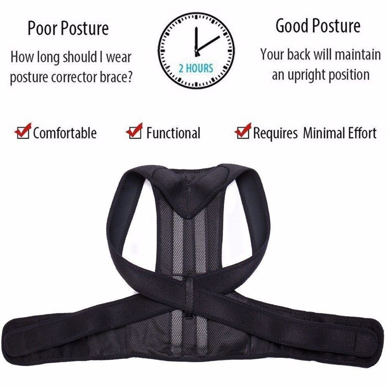 S-3XL Posture Corrector Support Magnetic Back Shoulder Brace Body Shaper Belt Adjustable Unisex Plus Size Shapewear XXXL XXL XL