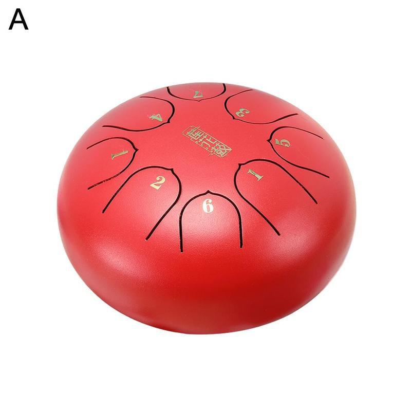 6 Inch Relaxing Music Drum Steel Tongue Drum Instrument Percussion Instrument Accessories Hand Pan Relaxing Music Drum: A