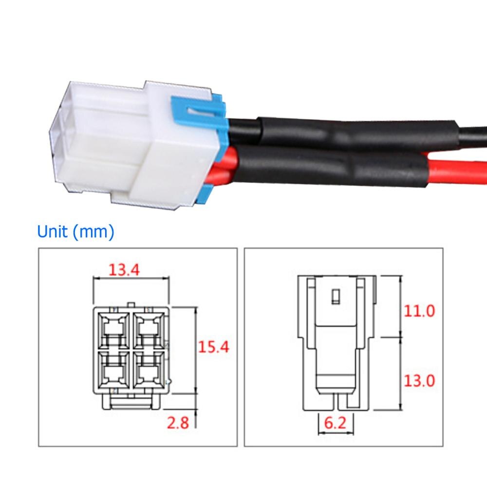 ALLOYSEED 4-Pin Power Connector Plug For Icom IC-7000 IC-7100 IC-7400 IC-7600 YAESU FT-450 KENWOOD TS-480 Radio DIY Cable Plug