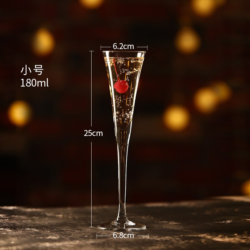 V Shaped Cocktail Glass Cup Crystal Champagne Glass Wine Goblet For Drinking Copas De Vino Kitchen Dining Bar EB5BL