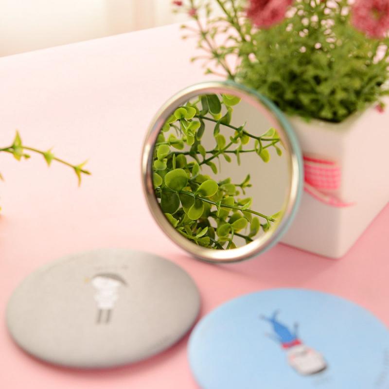 Mini Makeup Compact Pocket Floral Mirror Portable Make Up Mirror Girls Cosmetic Mirrors For