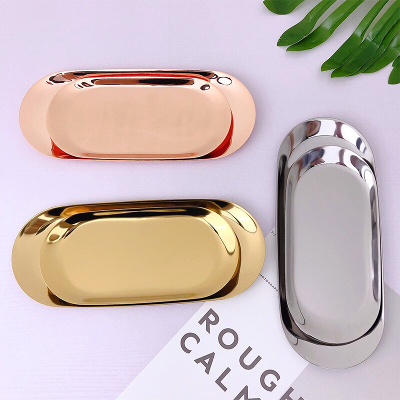 Stainless steel golden cake tray snack tray home decorations festival wedding dessert table decoration