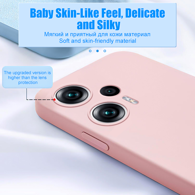 Coque souple antichoc en silicone liquide pour Xiaomi, couverture d'origine pour Poco F5, Poco F5 Pro, Poco F5Pro