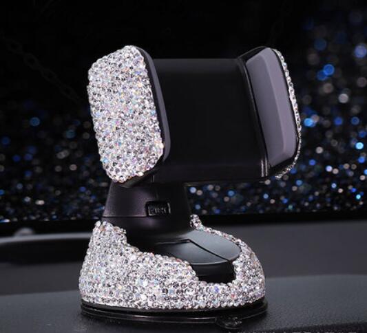 Krystall rhinestones universell bil telefonholder til iphone smarttelefon mobiltelefon auto holder stativ luftventil telefonholder: 01