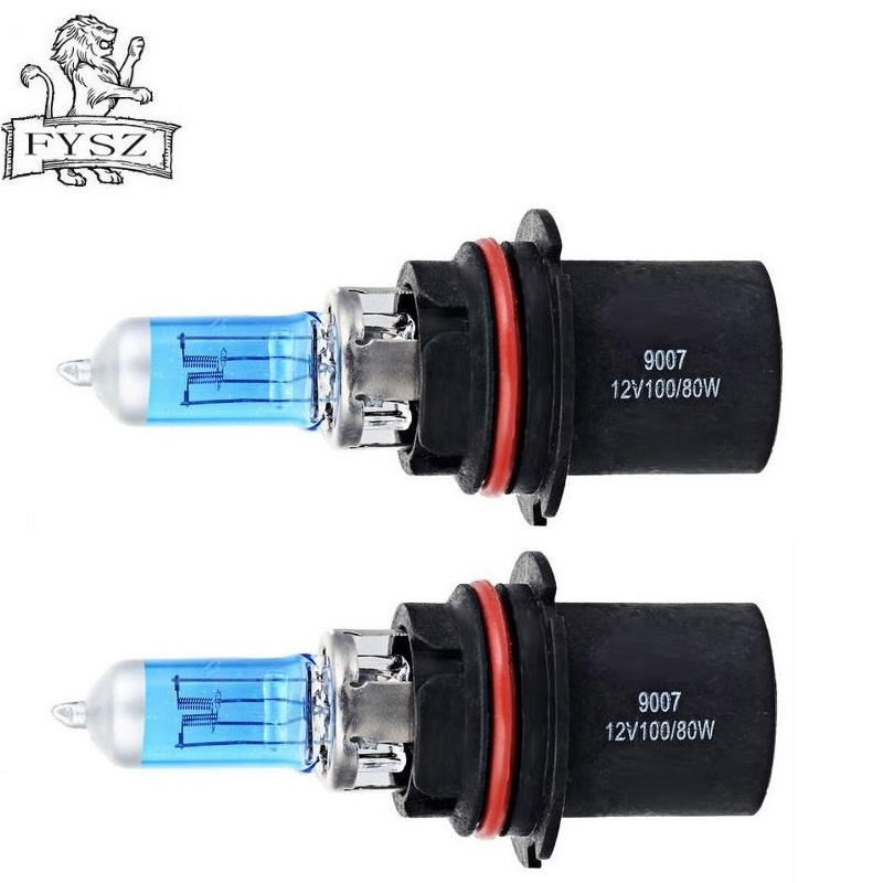 2 pièces 9007 HB5 12V 100/80W voitures phares halogène 6500K 1720lm/1600lm lumière cristalline lumière blanche lampes de voiture (DC12V/2 pièces)