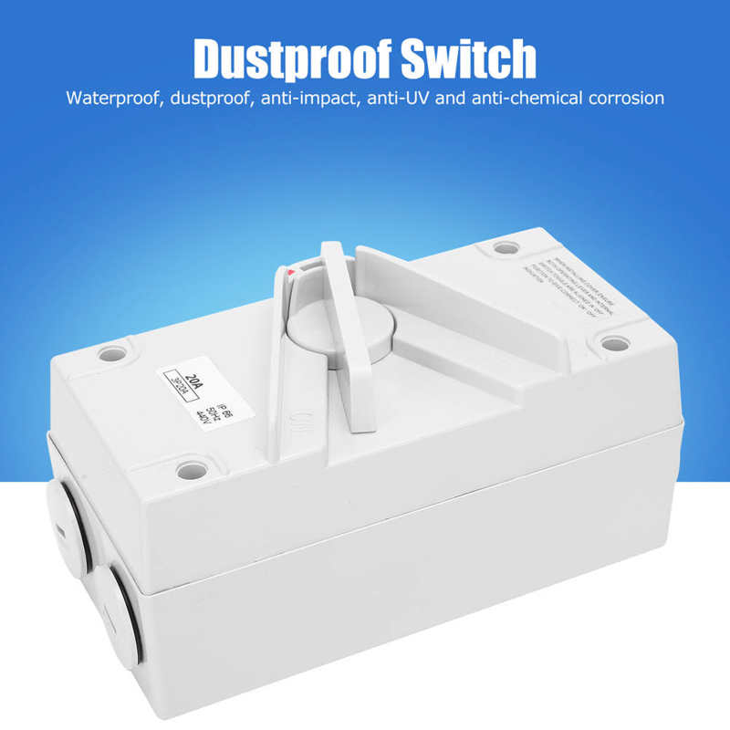 Waterproof Isolator Switch Isolator Switch Dustproof 20A/35A/63A for Laboratory Equipment Industrial Instrument
