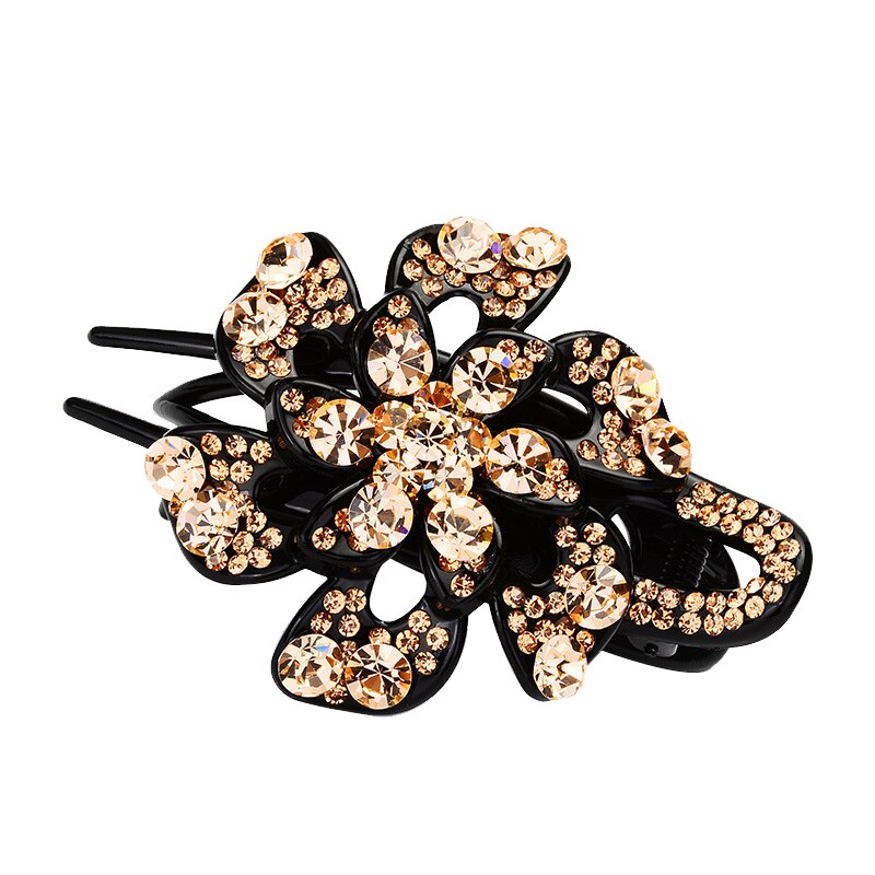 11 Kleuren Hollow Bloemen Haar Clip Barrette Bloem Strass Haarspeld Mode Haaraccessoires Vrouwen Sieraden Haar Klauw Hoofddeksels: 10