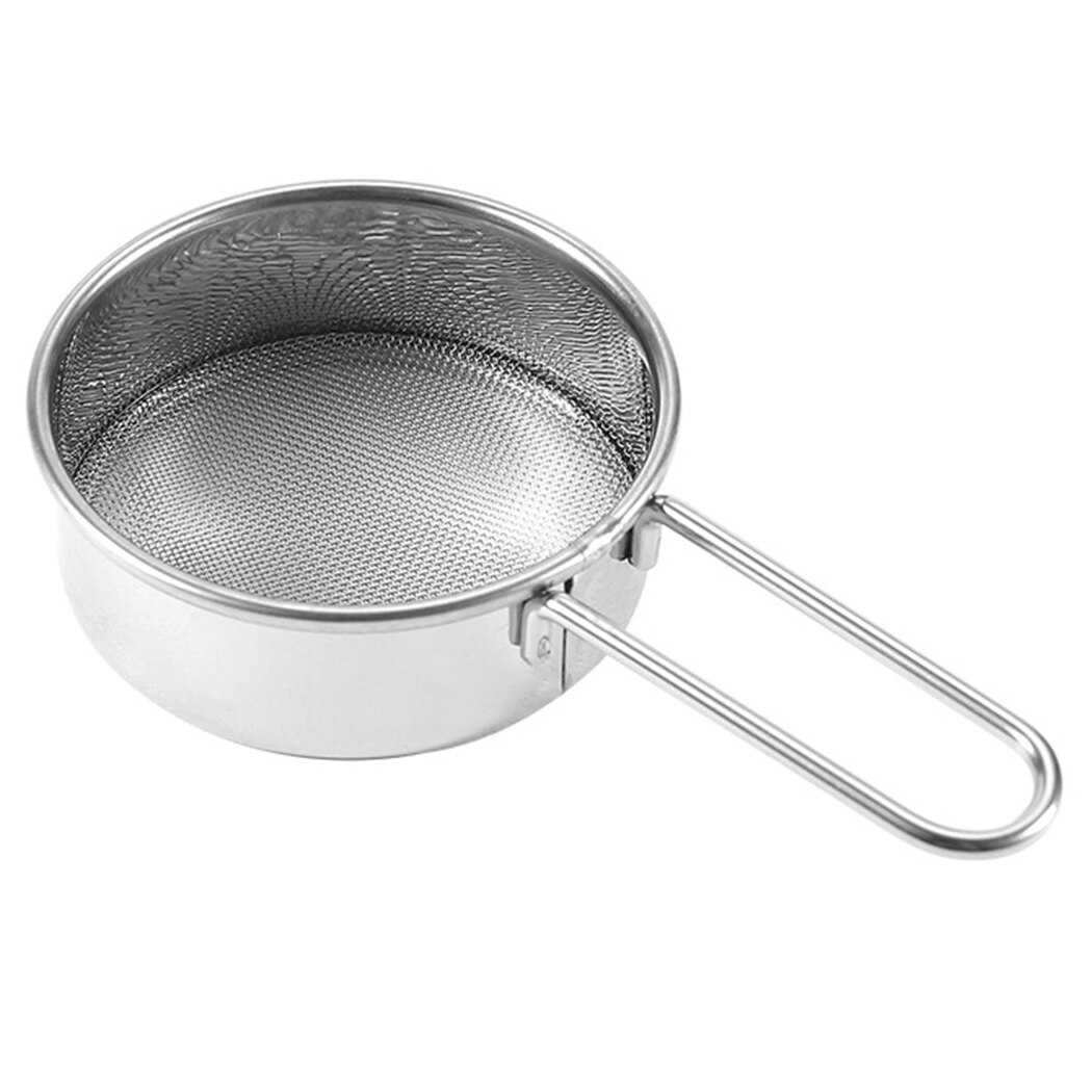 Colador de acero inoxidable con pantalla de mano, colador de malla fina para freír aceite, alimentos, harina, filtro, herramientas de cocina
