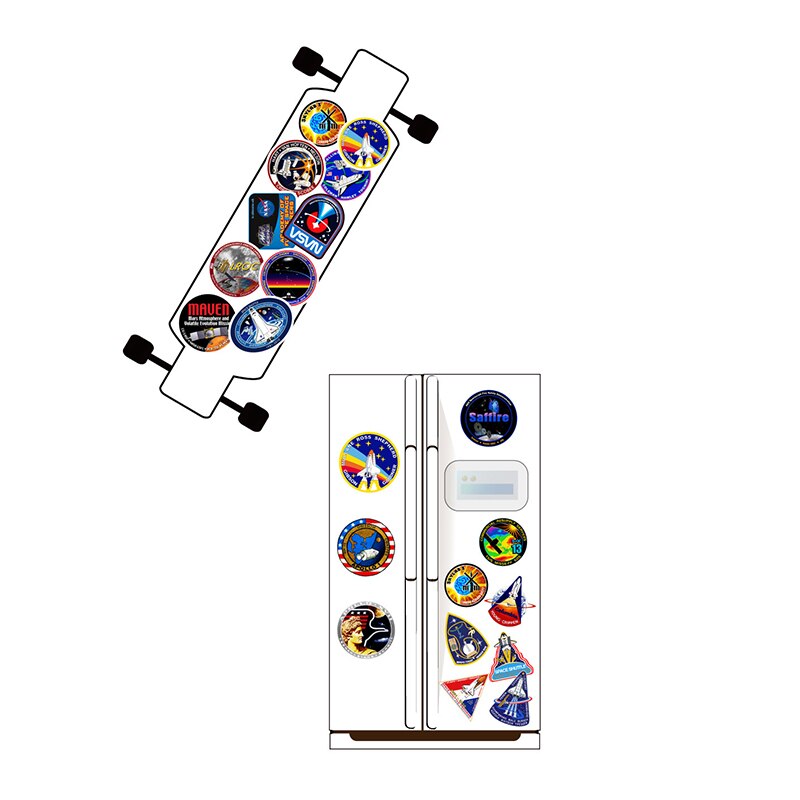 45Pcs Outer Space Computer Sticker Laptop Pad Phone Decoration Decals Waterproof Refrigerator Skateboard Sticker For Notebook