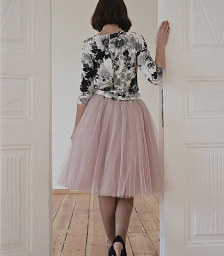 7 Capas Midi Falda de Tul para Niñas Faldas Tutú de Mujer Sólido Encaje Vestido de Enaguas Lolita Faldas Saia Jupe: Rojo coral
