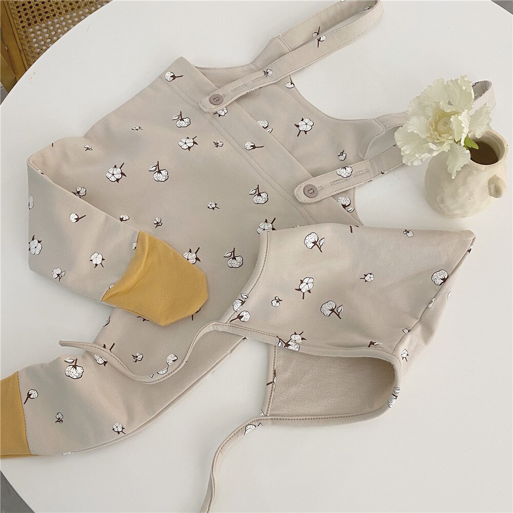 Baby Clothes Infant Sleeveless Kids Overalls Baby Girl Boys Rompers Hat 2 Pieces Baby Jumpsuit Baby Romper 0-24M
