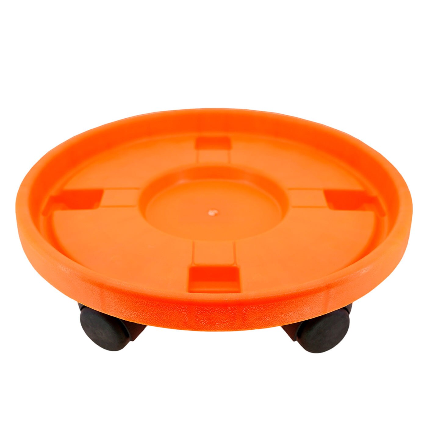Pamex - Carro porta bombona de gas butano universal 35,3 cm con 4 ruedas. Plataforma, soporte, base circular con ruedas naranja