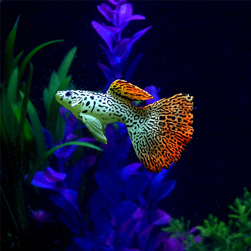 Ornements de poissons artificiels lumineux en Silicone, poisson clown vif, Guppy, poisson-ange, accessoires d'aquarium, décoration d'aquarium