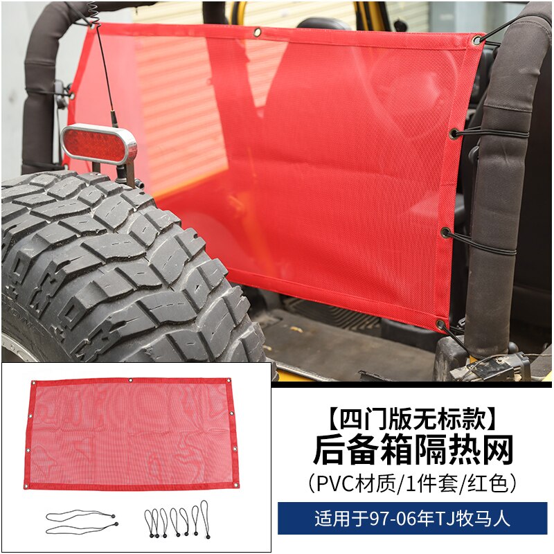 Lit de voyage de voiture pour Jeep Wrangler TJ 1997-2006 repos extérieur lit de voyage lit de voiture net Wrangler TJ modification fournitures: Orange