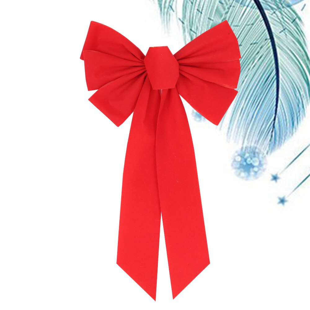 4 pcs Christmas Bow Lint Bowknot Christmas Tree Bow Beautiful Beautiful Bow Festival Bow Ornament Bow for Christmas Festival