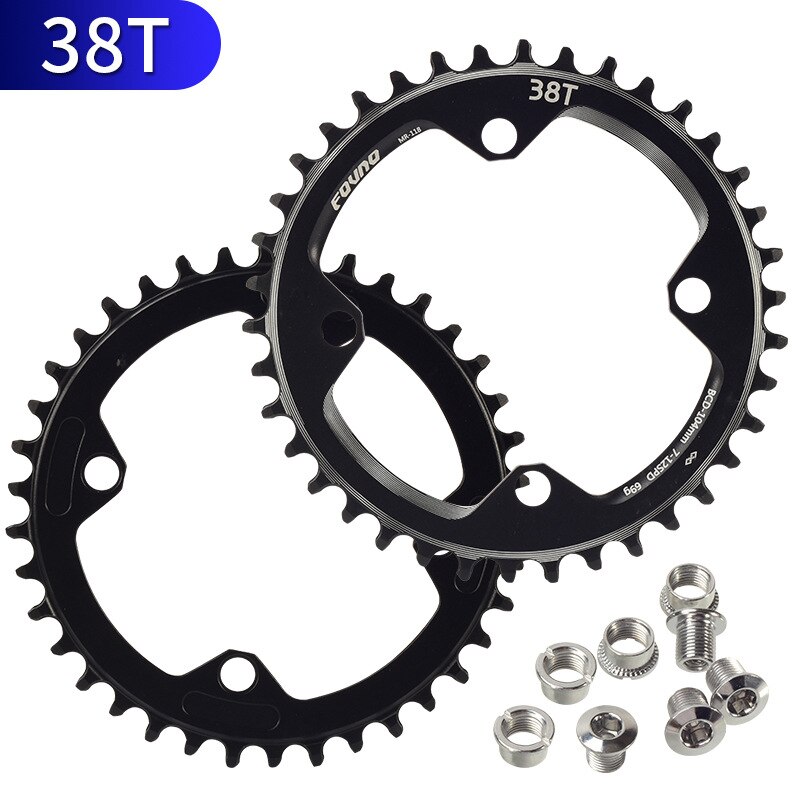 104 bcd mtb racefiets kettingblad smal breed ultralicht mountainbike kettingblad fiets crank tandwiel reparatie onderdelen 32/34/36/38t: 38t