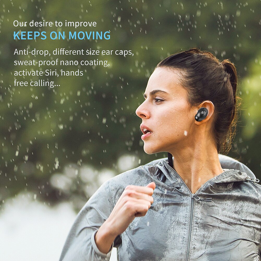 Mini Wireless Bluetooth 5.0 Earphone Sport Headset with Mic Handsfree in Ear Earbuds For Samsung Huawei All Phone Earphones