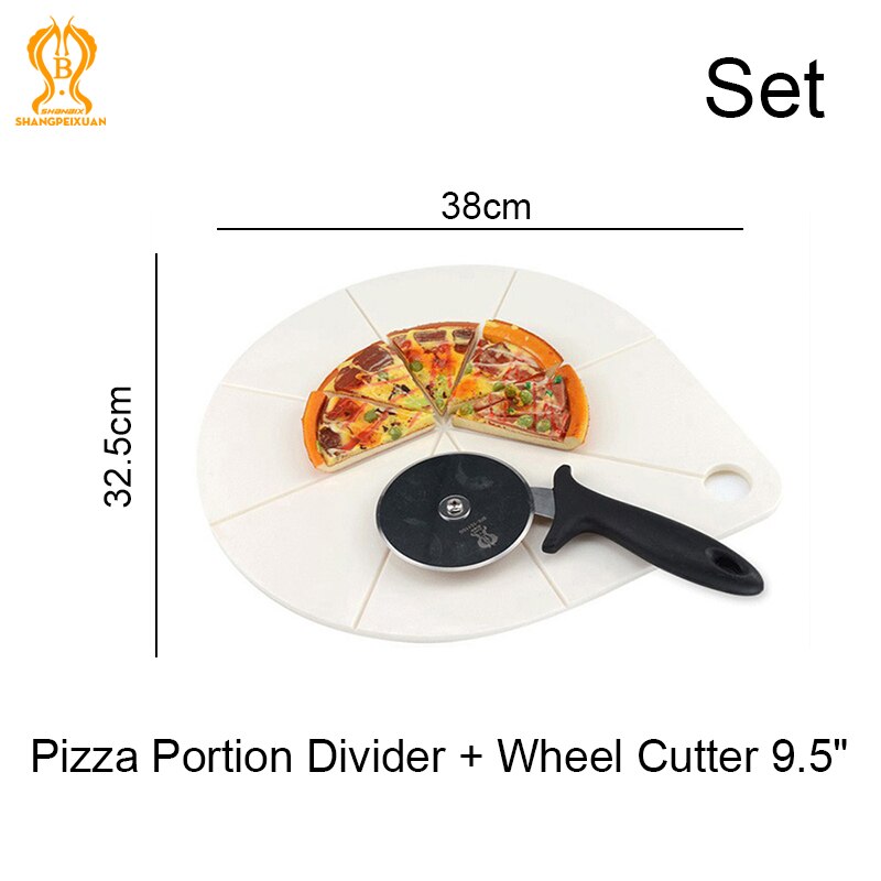 Round Pizza Cut Plate Portion Maker Plastic Pizza Even Divider Cutting Plate for 12 inch Pizza Pizza Baking Tools: Set