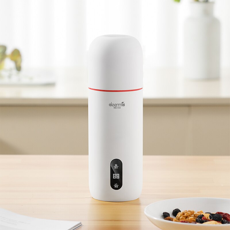 Hervidor eléctrico Xiaomi Deerma, taza de agua portátil, taza de calentamiento de agua de 350ml para viajes en casa, pantalla de temperatura, toque inteligente