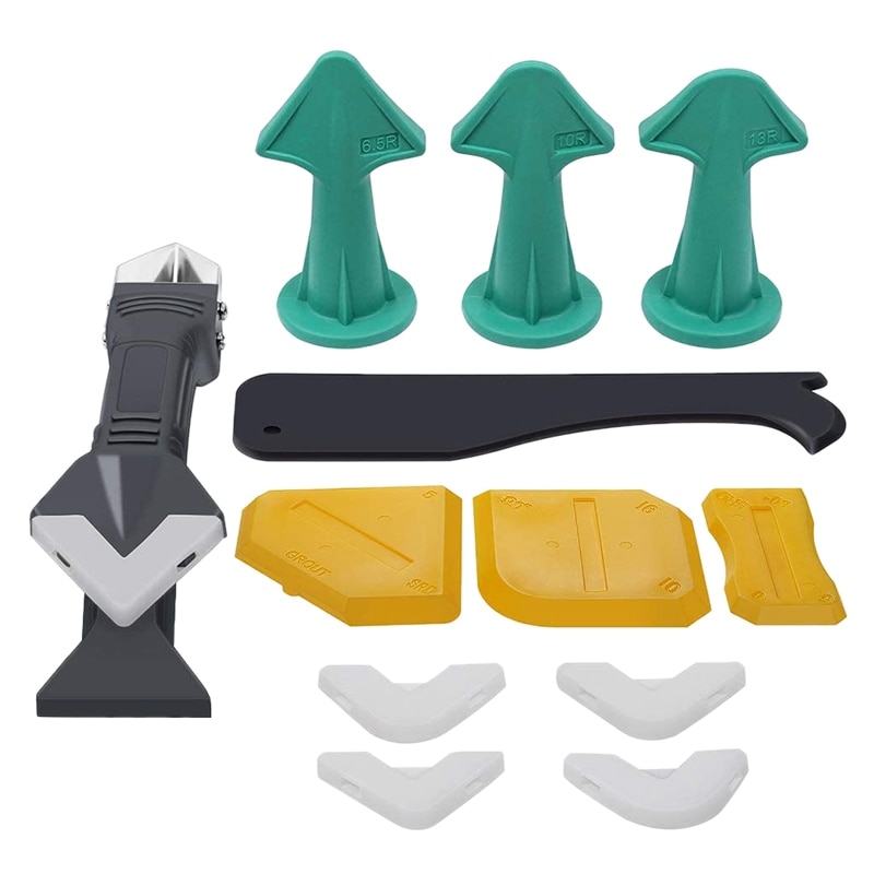 13Pcs Hand Caulking Tools Kit Caulk Remover Tools Silicone Sealant Finishing Tool Caulk Nozzle Applicator Finishing Tool