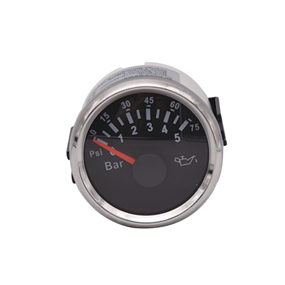 Manomètre universel de pression d'huile, 52mm 12V 24V, capteur de pression d'huile de moteur de voiture et de bateau, 0-5 Bar/0-10 Bar, M10