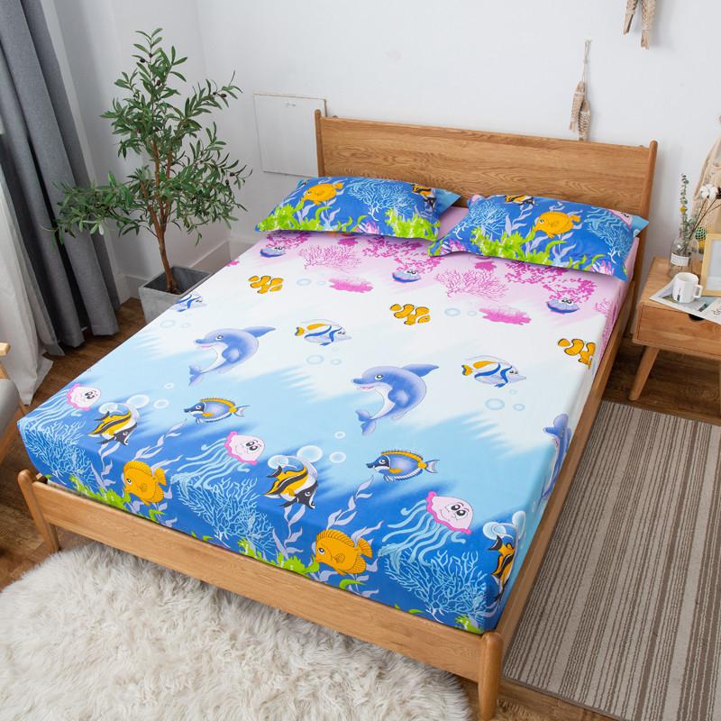 DishyKooker Breathable Waterproof Cartoon Printing Bed Mattress Cover Fitted Sheet for Old Man Woman Nursing Mat: Light Grey
