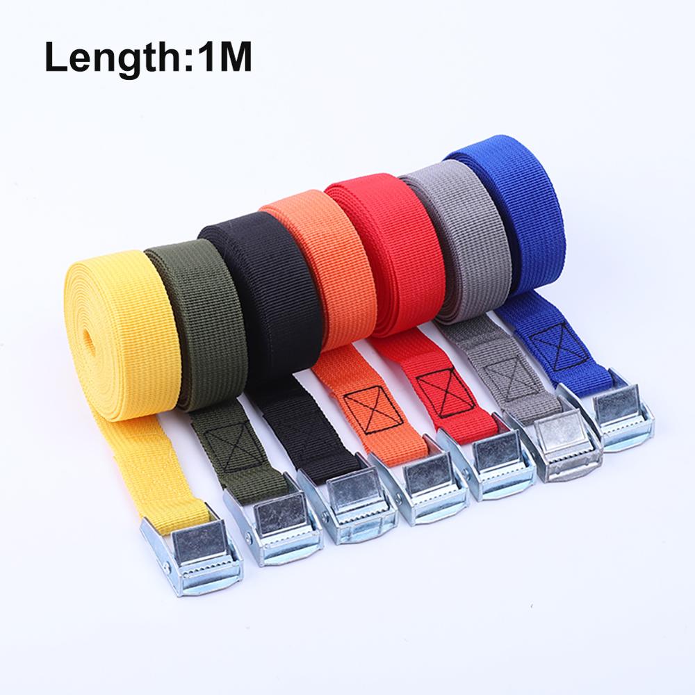 1M Buckle Tie-Down Belt cargo straps for Car motorcycle bike With Metal Buckle Tow Rope Strong Ratchet Belt for Luggage Bag