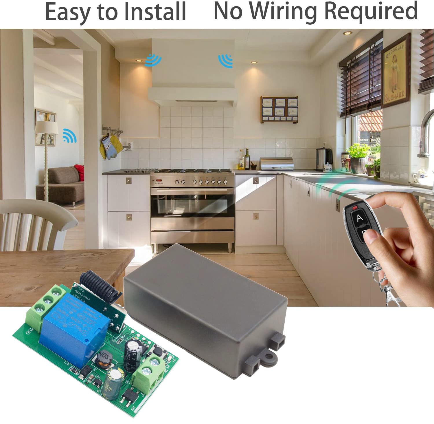 433MHz suchy przełącznik kontaktowy pilot 10A 1CH AC110V 220V moduł przekaźnika odbiornik nadajniki pilot do silnika oświetlenia