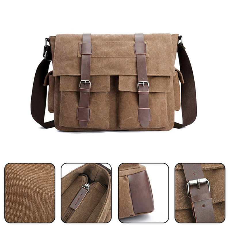 Bolso de lona Vintage para hombre, bolso cruzado informal para hombre, bolso de mensajero, bolsos de hombro de viaje para hombre, Bolsa Masculina de