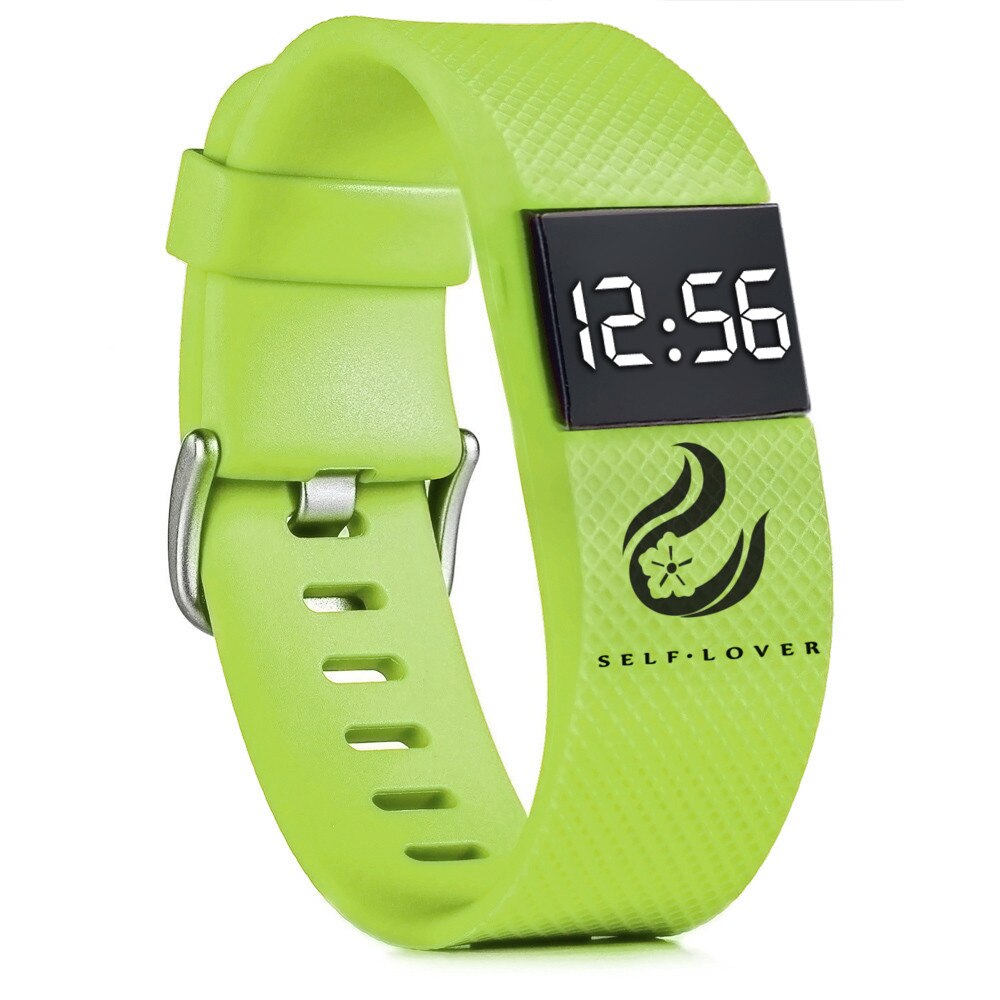Digital Unisex Horloge Led Sport Siliconen Band Horloges Mannen Vrouwen Universele Elektronische Pols Klok Reloj Deportivo: Green