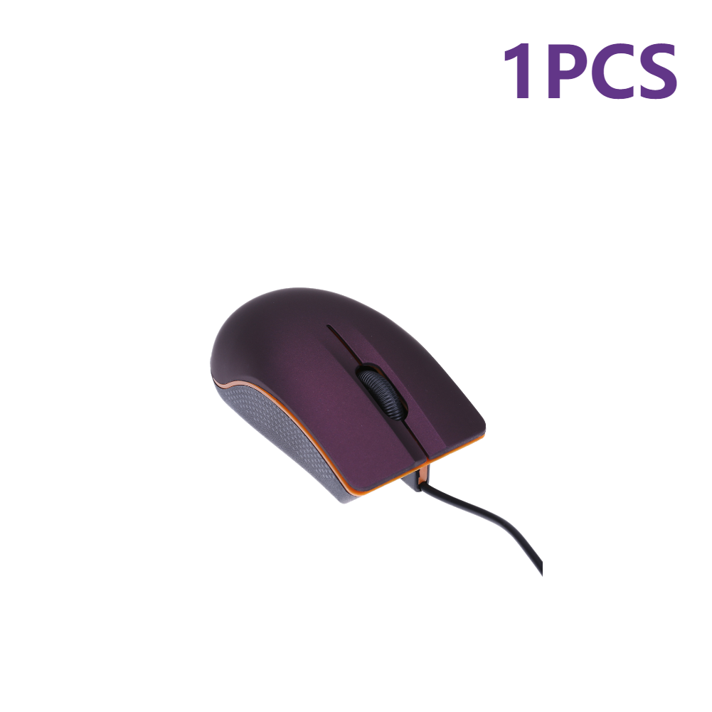 1/2Pcs USB Wired Gaming Mouse 1200 DPI Optical 3 Buttons Game mouse For PC Laptop Computer E-sports 1M Cable USB Mice: PURPLE